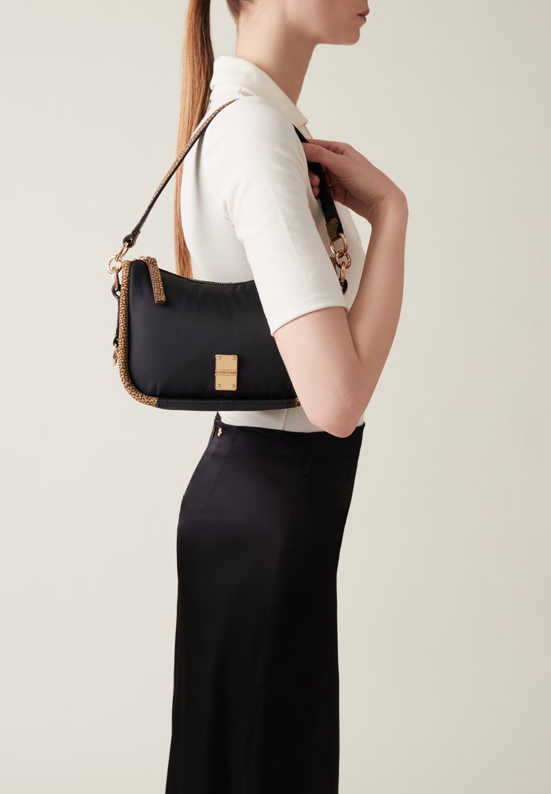 Borbonese CAHIER - Handtas - nero op naturale