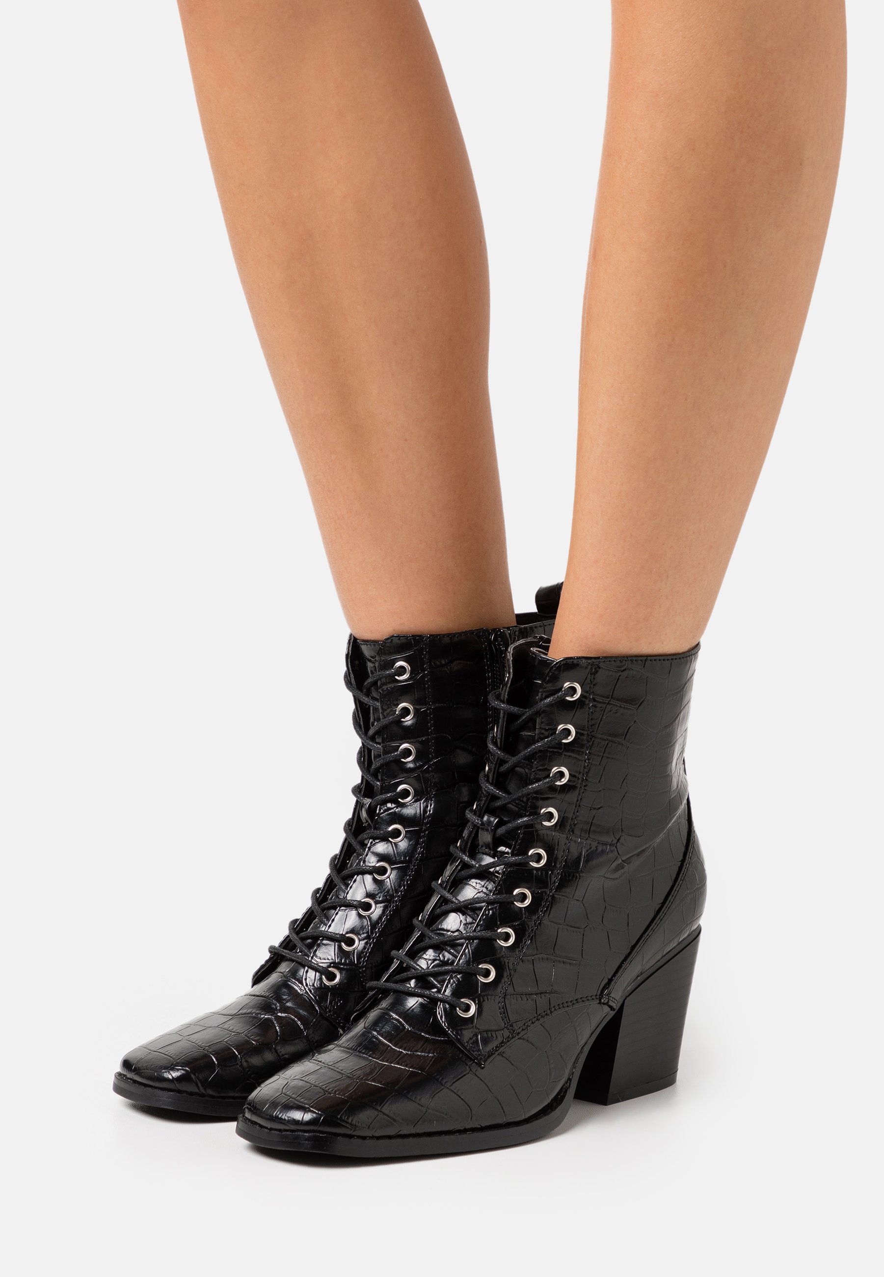 wide fit lace up ankle boots