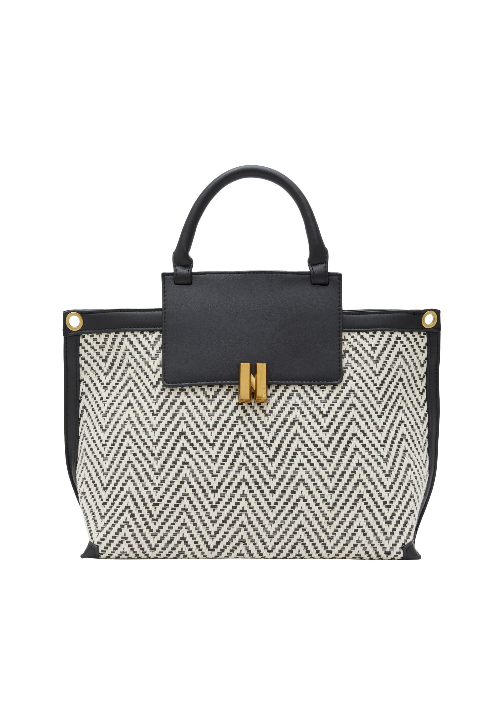 NALI Borsa a mano black stripes/nero