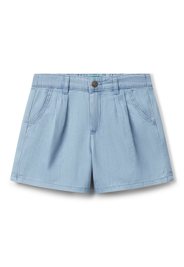 WITH FRONT SLANT FRONT POCKETS PATCH BACK POCKETS ADJUSTABLE ELASTIC BACK WAIST EMBROIDERED WIDE - Jeans Shorts