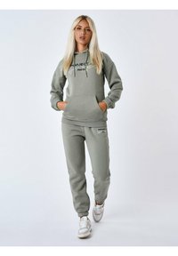 Project X Paris BRODÉ - Felpa con cappuccio - olive