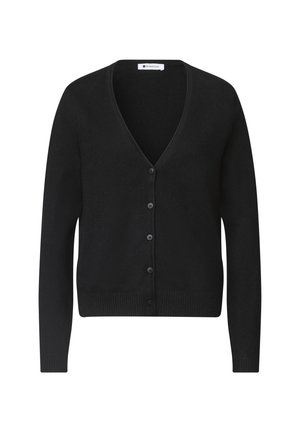 Street One, CADIGAN MIT V-NECK UND KNOPFLEISTE - Strickjacke - black