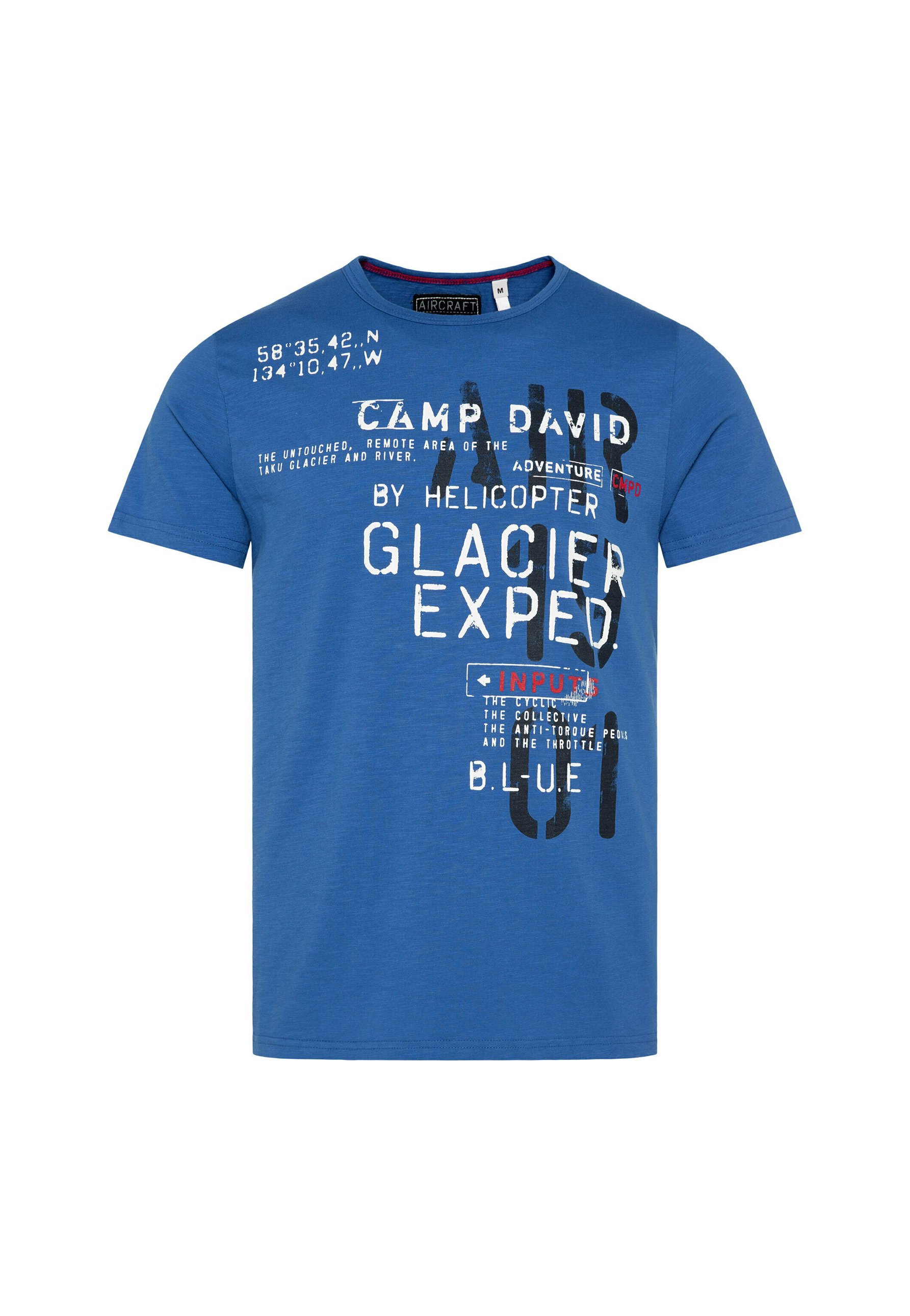 Camp David Print T-shirt - strong blue/blue - Zalando
