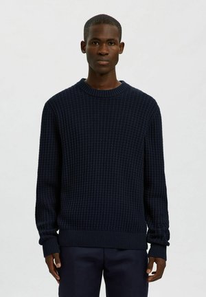 SLHTOM STRUCTURE CREW NECK - Džemperis - sky captain