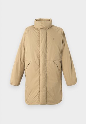 Pūkinis paltas - khaki