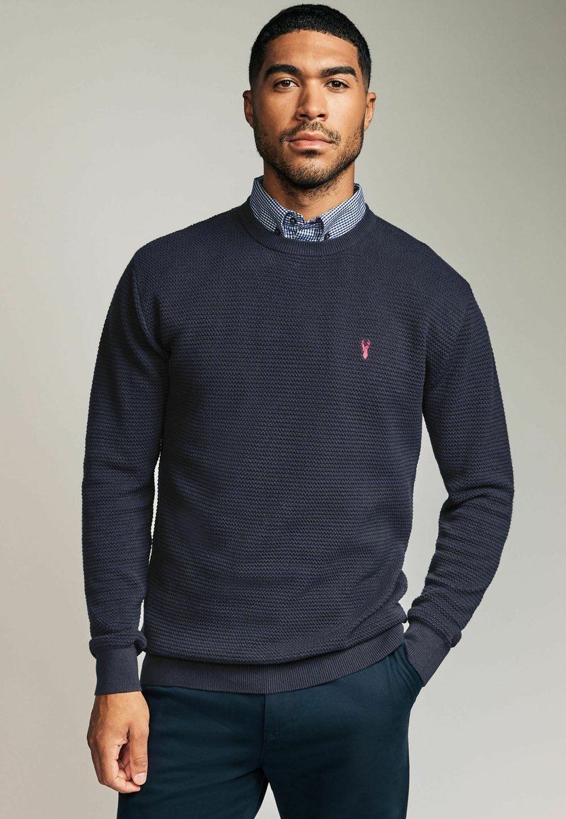 Next MOCK - Maglione - navy blue gingham