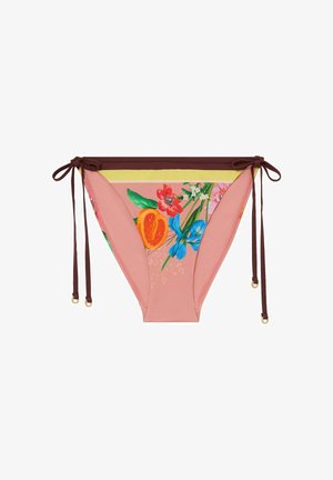 Reiss, REGULAR FIT - TINA FLORAL-PRINT SIDE-TIE BIKINI BOTTOMS . - Bikini-Hose - pink