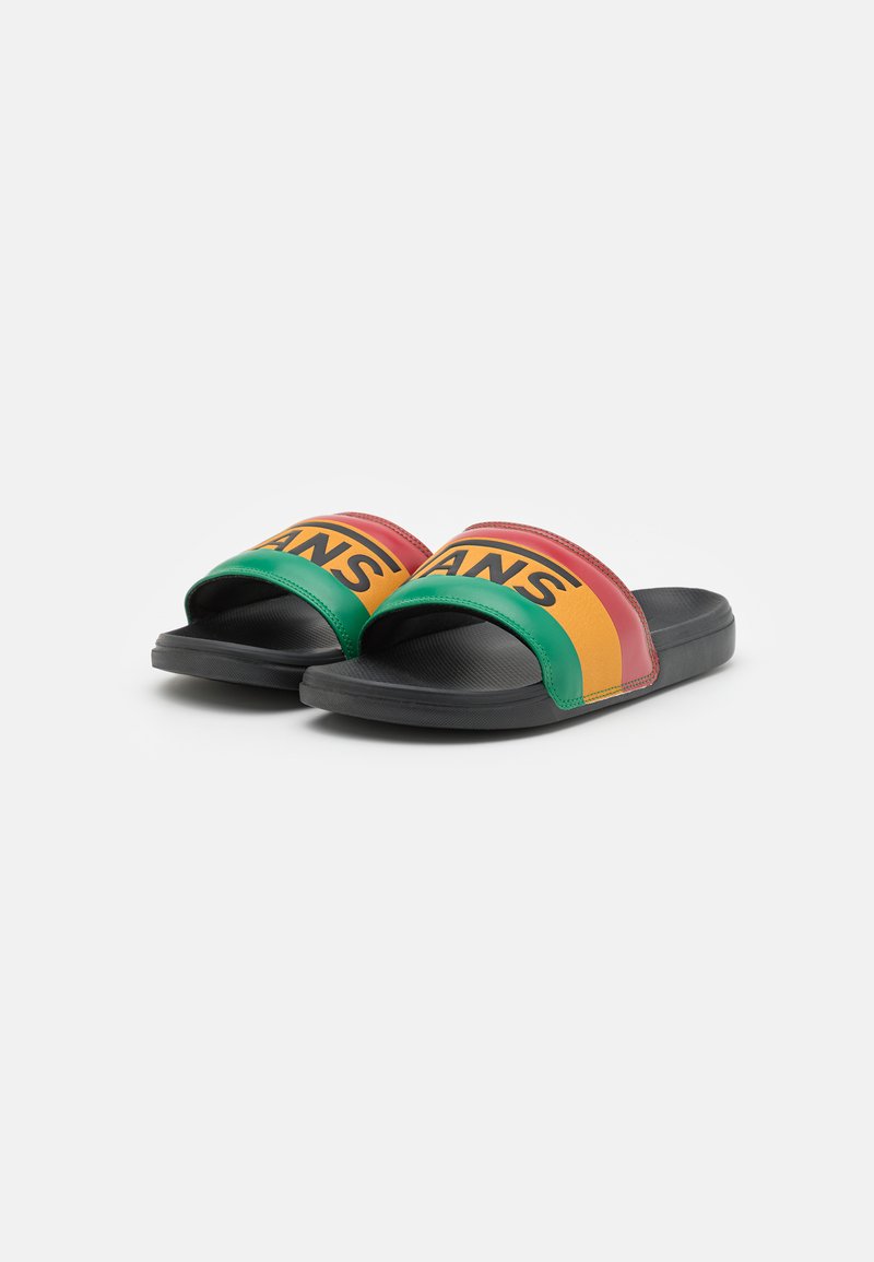 Vans MN COSTA SLIDE-ON UNISEX - Sandalias rasta black/verde - Zalando.es