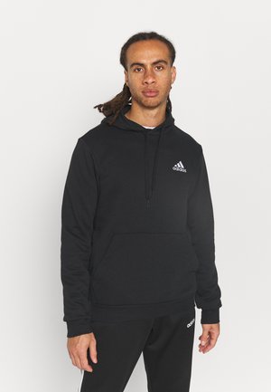adidas Sportswear ESSENTIALS FLEECE - Hoodie - black/white
