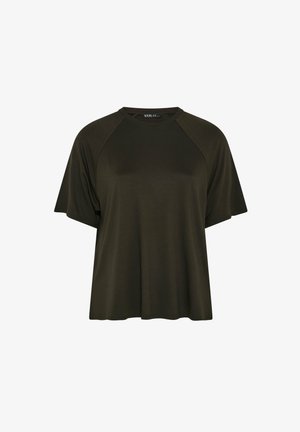 Yours Clothing, PLUS SIZE CASUAL TOPS. - T-shirts basic - brown