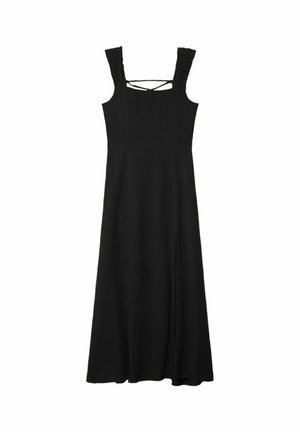 Stradivarius FLOWING MIDI WITH CROSSED BACK - Sukienka letnia - black