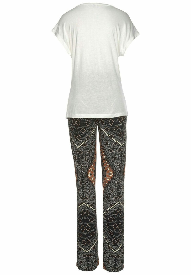 Damen Nachthemden | LASCANA SET Pyjama braun gemustert/ecru/braun - RT49377 Damen Nachthemden | LASCANA SET Pyjama braun gemustert/ecru/braun - RT49377
