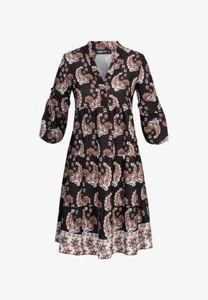Cloud 5ive, PAISLEY MIT V-NECK UND ALL OVER PRINT - Päevakleit - black