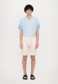 sandro VINTAGE FLOWER SHIRT  - Cămașă - ciel