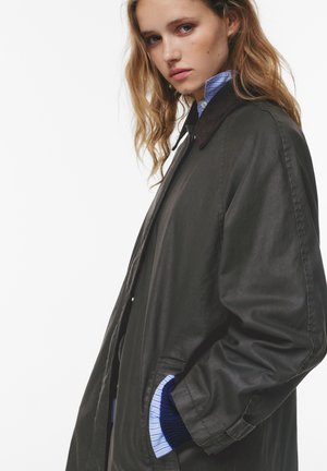 WAXED - Parka - dark brown