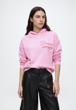 Even&Odd by Zalando, HOODIE WITH GRAPHIC MIX& MATCH WITH TROUSERS - Суитшърт с качулка - ligh pink/red