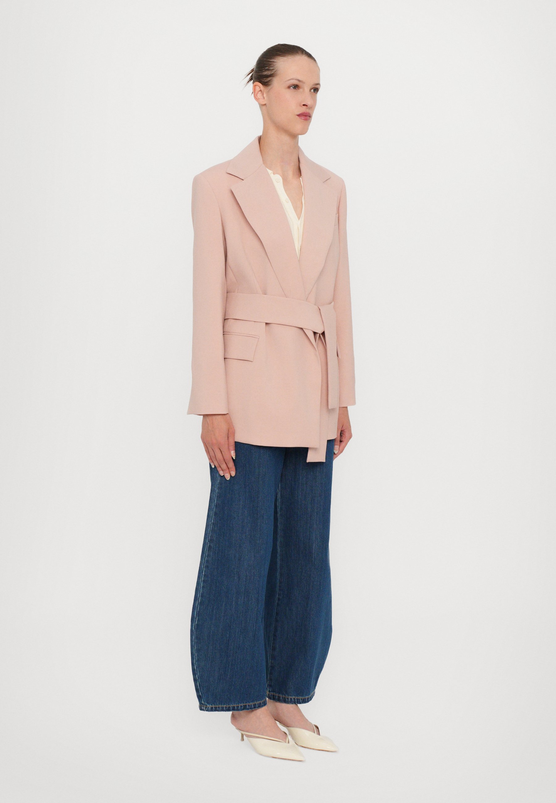 ジャケット Weekend Max Mara Powder pink wool Teso blazer Weekend Powder Pink Wool Teso Blazer (Weekend Max Mara