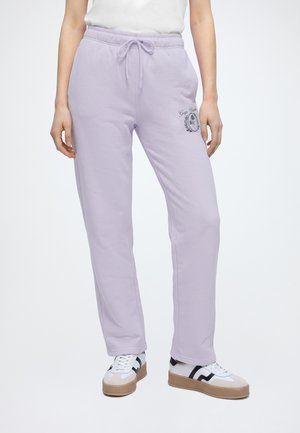 GAP, V-EMBR LOGO CREST STRAIGHT LEG - Панталони - orchid petal 14-3710 t