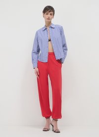 Calliope CROPPED A RIGHE - Camicia - var bluette