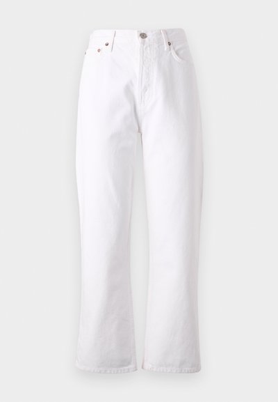 Agolde 90'S PINCH WAIST CROP - Laisvo kirpimo džinsai - marshmallow clean white