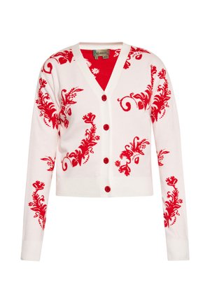 CO-BRANDED WITH EBEEZA - Cardigan - wollweiss rot