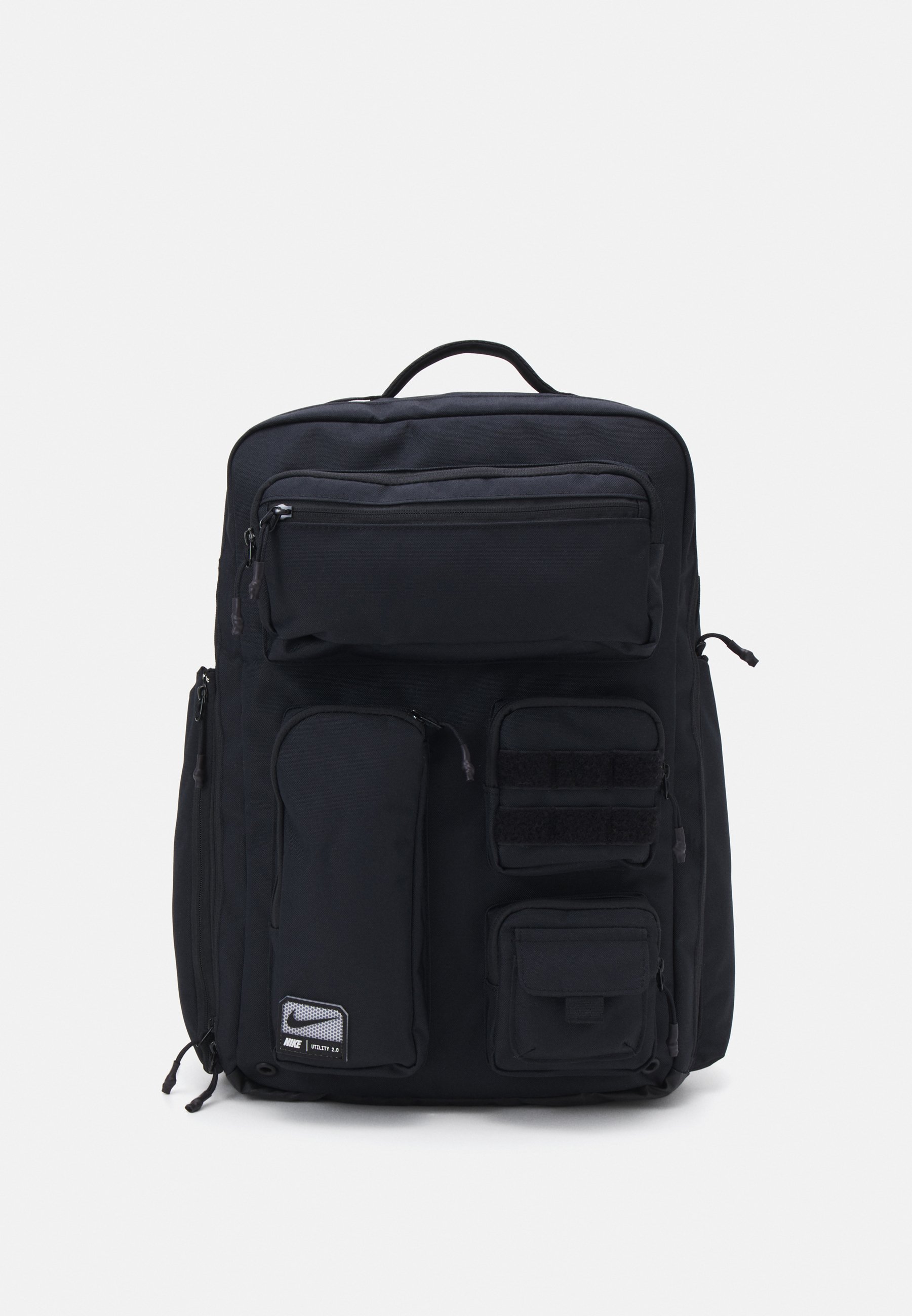 nike backpack with multiple pockets Utility Power 2.0, Black/Black/White, MISC The spacious main compartment offers plenty of room for all your essentials Nike Performance UTILITY ELITE UNISEX