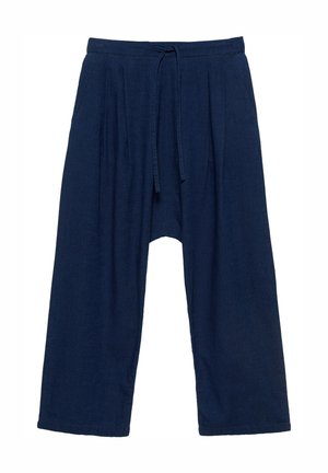 PULL&BEAR, DENIM SAROUEL - CAPRIS - Pantalon classique - dark-blue denim