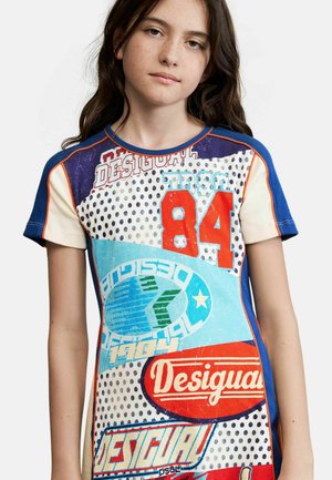 Desigual, PRINTED A-LINE DRESS - Trikotaažkleit - blue