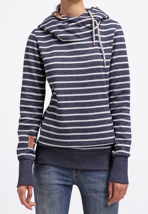 Felpa con cappuccio - mottled blue