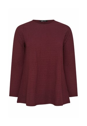 Yours Clothing, PLUS SIZE LONG SLEEVE TOPS - Camiseta de manga larga - dark red