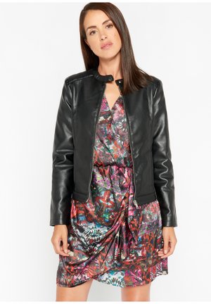 Faux leather jacket - black
