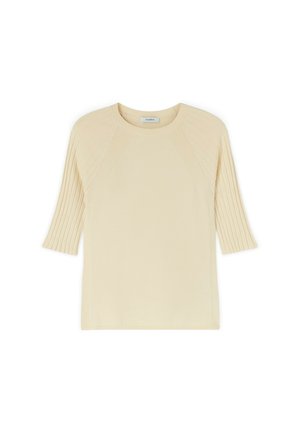Motivi, MAGLIA CON MANICHE RAGLAN A COSTE - Basic T-shirt - bianco