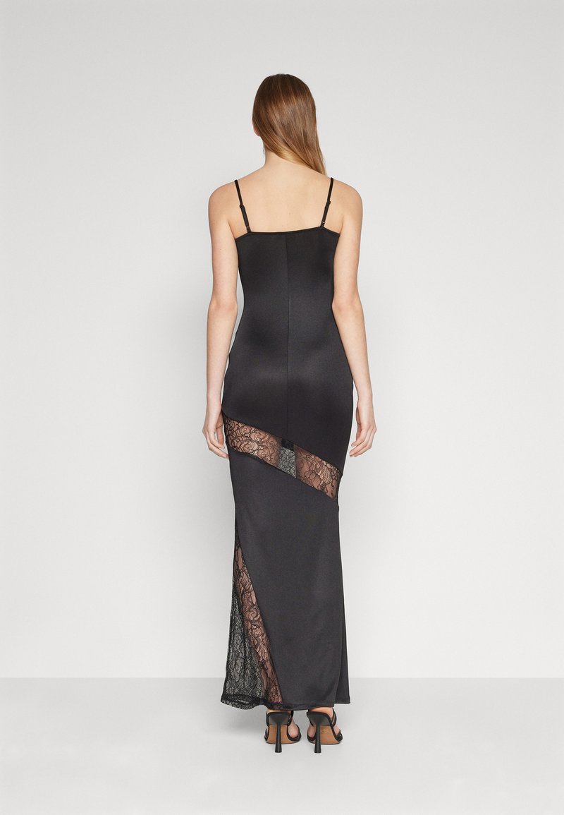 Even&Odd STRAPPY LACE INSERTS SLIM MAXI DRESS - Cocktail dress / Party dress  - black