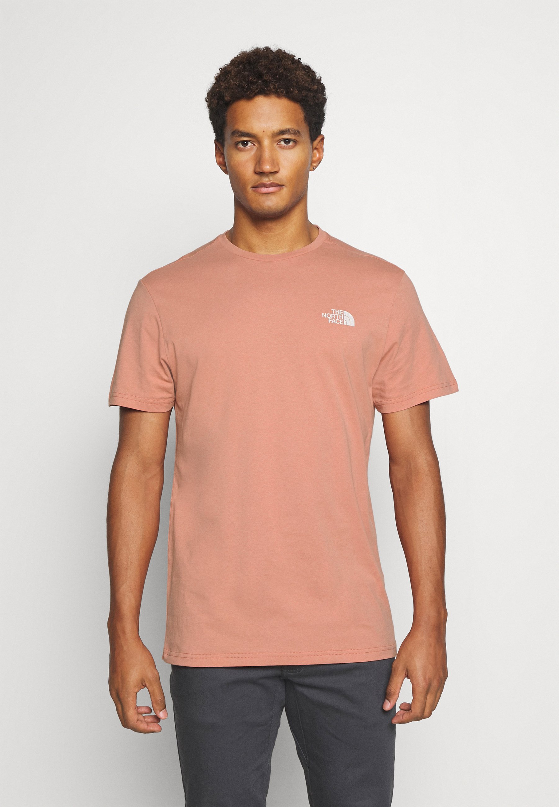 north face simple dome t shirt pink