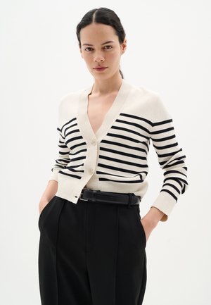 Strickjacke - black stripe