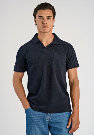 LINDBERGH TOWEL V-NECK POLO S/S - Piké - navy