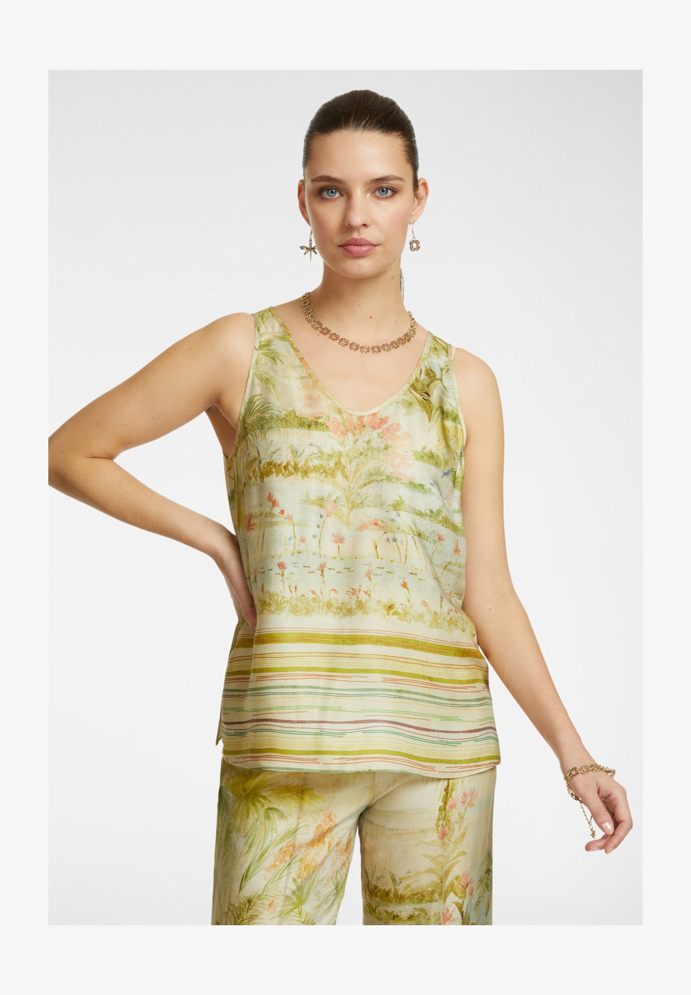 MapleClothing Tunica Indiana Kurti In Crespo Di Seta Stampato, Maniche Lunghe, Per Donna, Abbigliamento Estivo