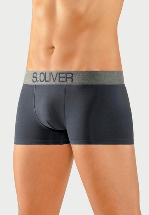 Dark gray boxer briefs with a soft, elastic waistband displaying "S.OLIVER" in black letters. Smooth fabric and fitted design.