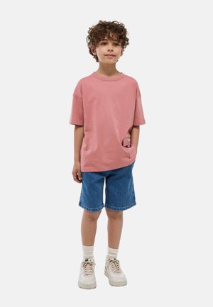 Monoprix, BERMUDA UNI AVEC CORDON À LA TAILLE CONTENANT DU COTON BIO - Short en jean - stone denim