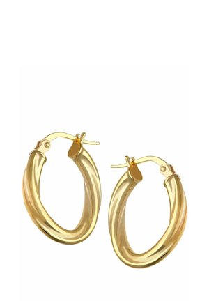 KARAT SMALL OVAL TWIST CREOLES - Ohrringe - yellow gold-coloured
