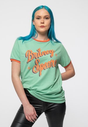 Paradiso Clothing BRITNEY SPEARS RETRO TEXT RINGER - Print T-shirt - green