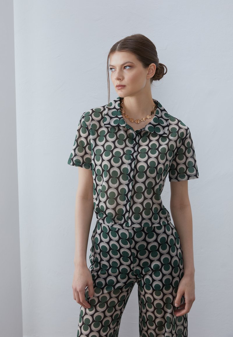 Anna Field Skjortebluse - beige/dark green