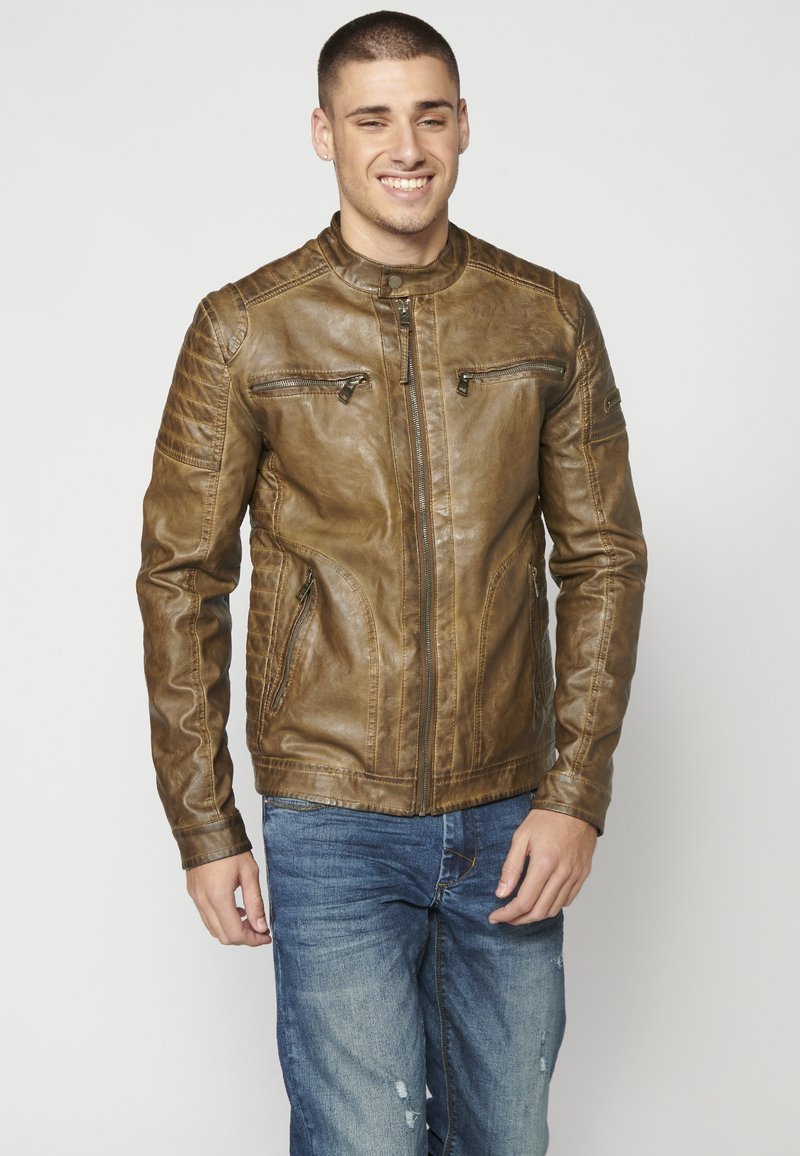 Chaqueta Mujer Koroshi Con Flecos - Marrón, Diseño Urbano, Abierta