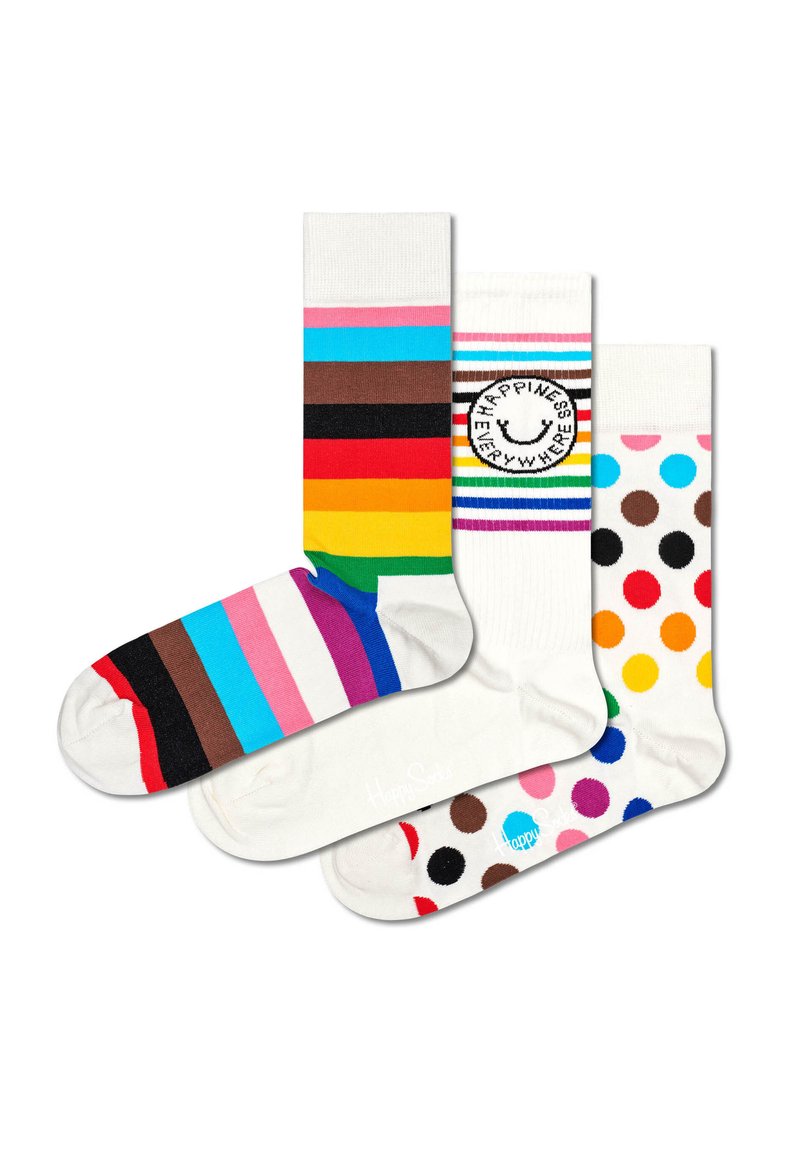 Happy Socks - PRIDE SOCKS UNISEX 3 PACK - Calcetines - white, Ampliar