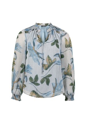zero MIT BLÄTTER - Blouse - creamblue
