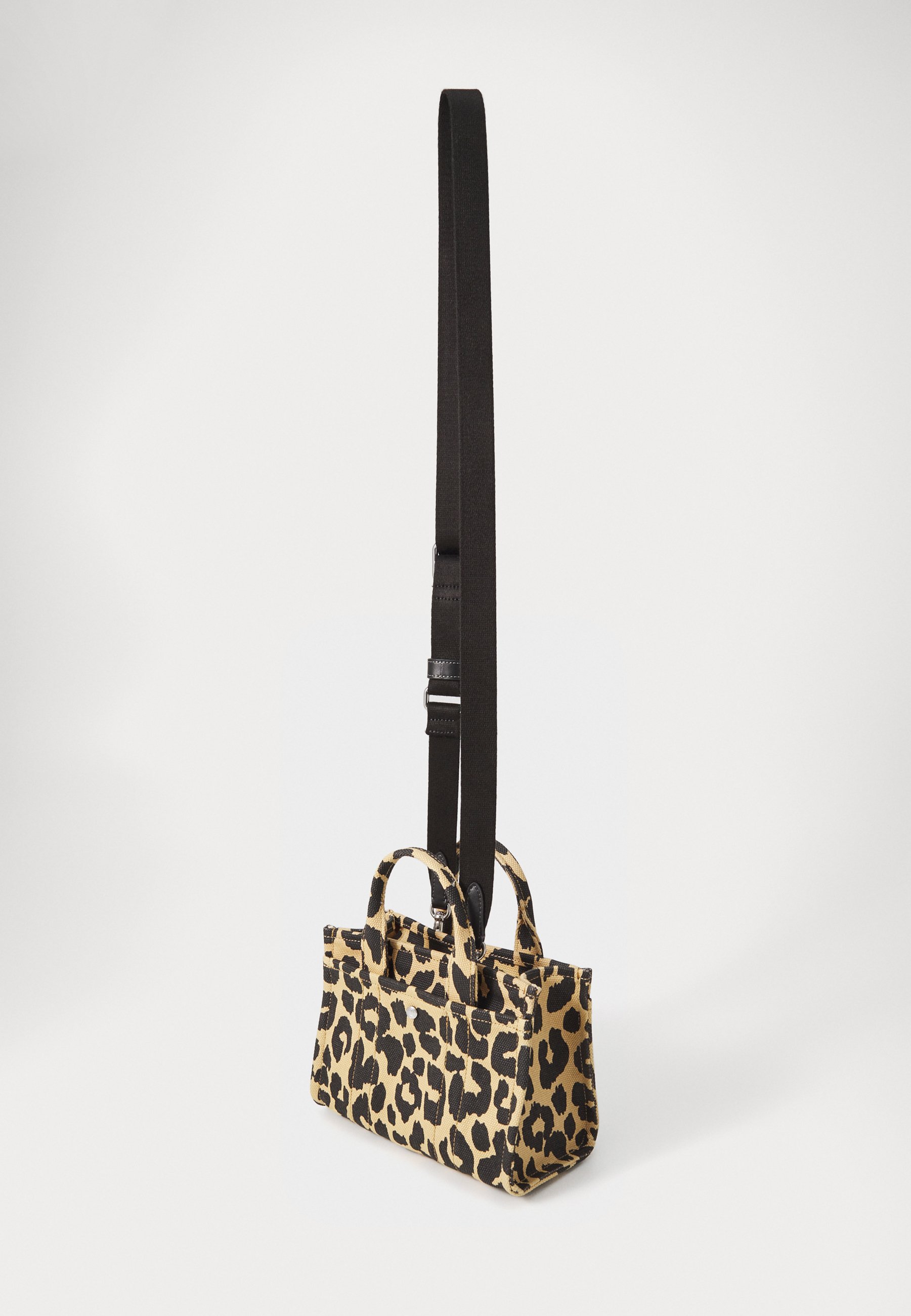 COACH CARGO TOTE BAG 20 WITH LEOPARD PRINT - Handbag - black multi