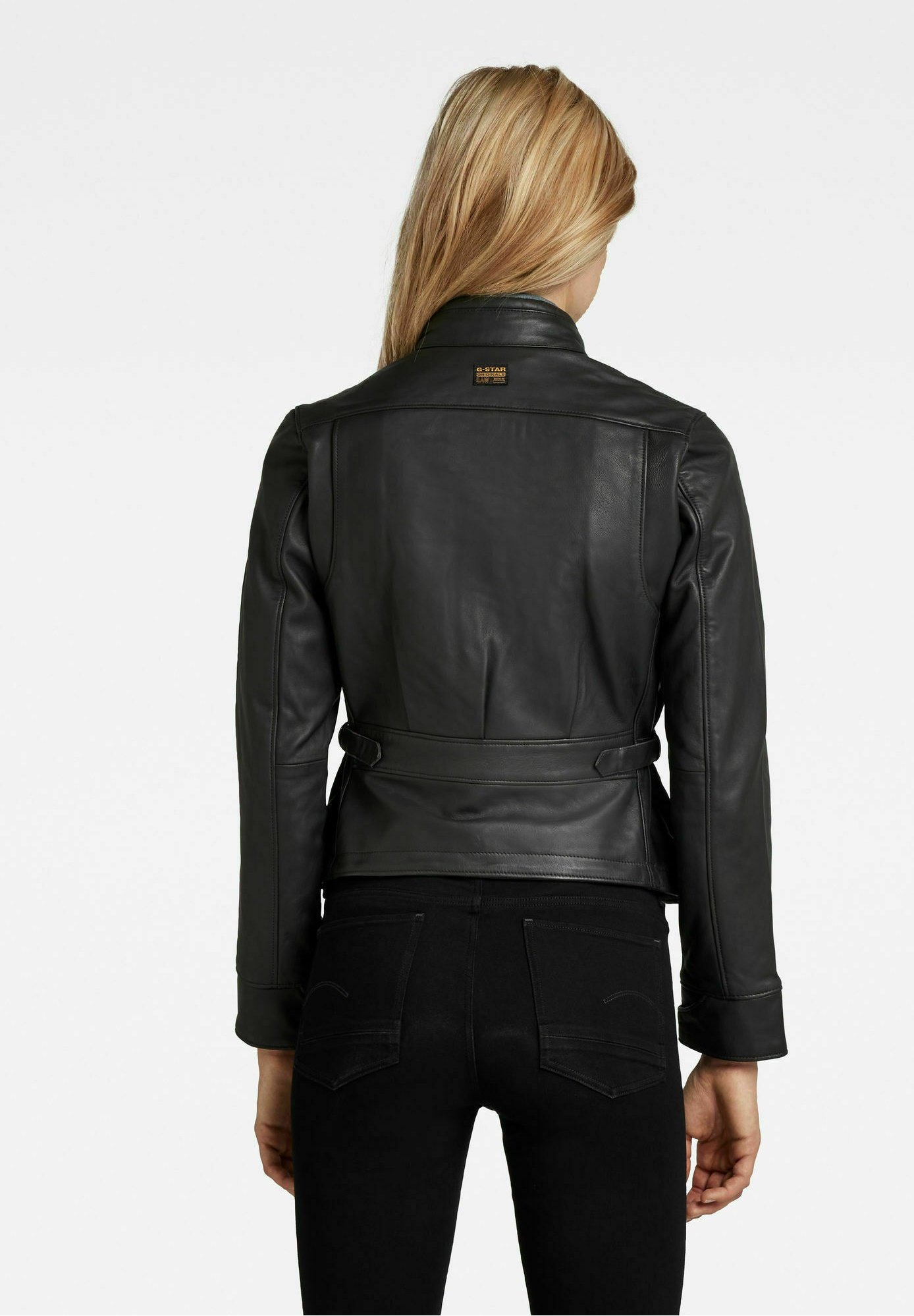 G-Star Leather jacket - raven/grey 