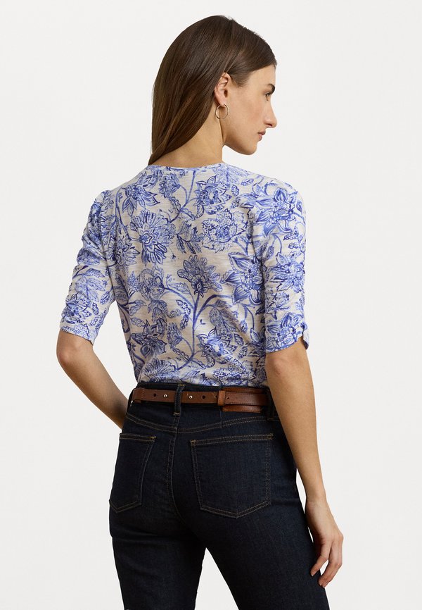 FLORAL SLUB JERSEY ELBOW SLEEVE TEE - Print T-shirt4