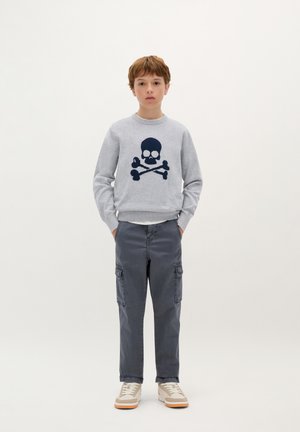 SKULL INTARSIA TRICOT - Jumper - grey melange