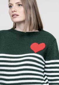 Dona x Lisa COL ROND RAYURES KAROLE - Pullover - vert foncé